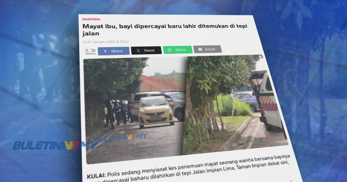 3 warga Indonesia ditahan kes mayat ibu, bayi ditemui di tepi jalan