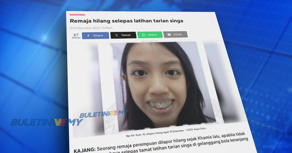 Polis sahkan mayat reput adalah Yap Xin Yuan