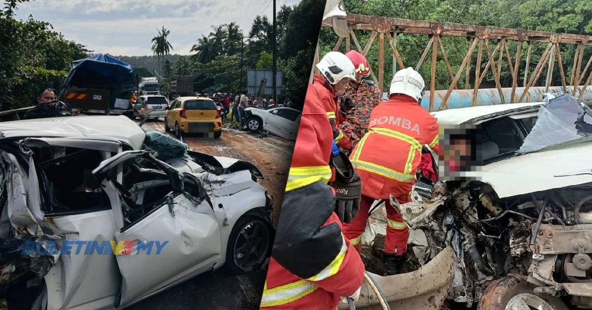 Pemandu Myvi cedera dalam nahas 7 kenderaan