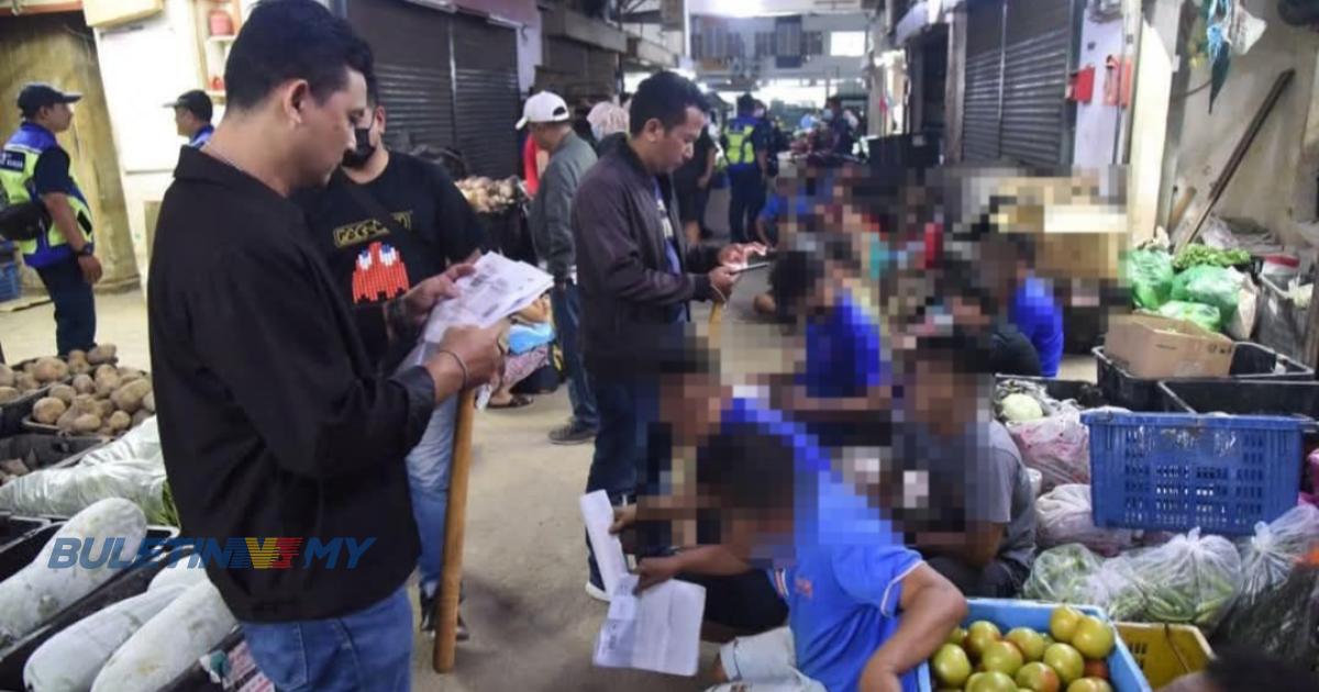 28 pekerja warga asing ditahan di pasar borong