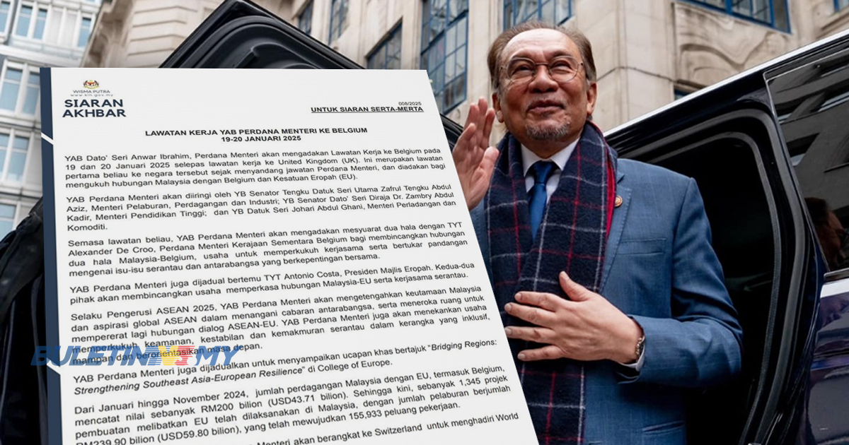 Anwar mulakan lawatan kerja ke Belgium esok