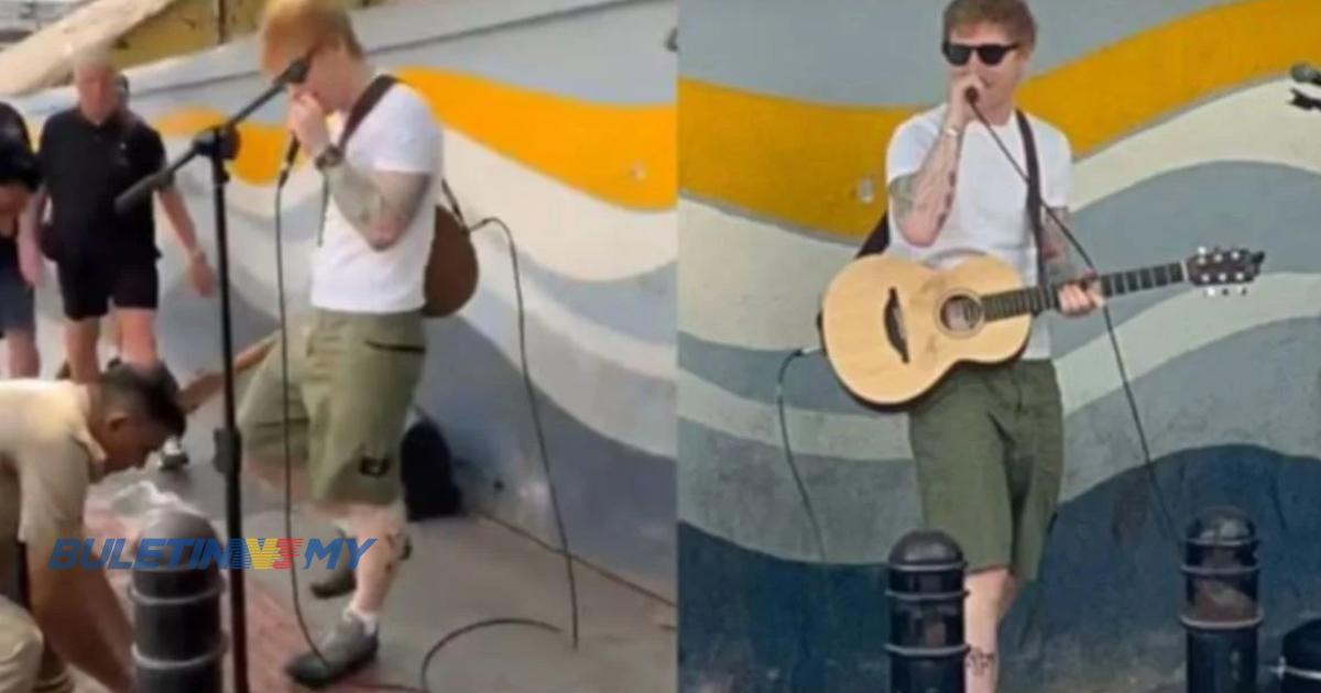 Polis cabut mikrofon ketika Ed Sheeran ‘busking’ di India