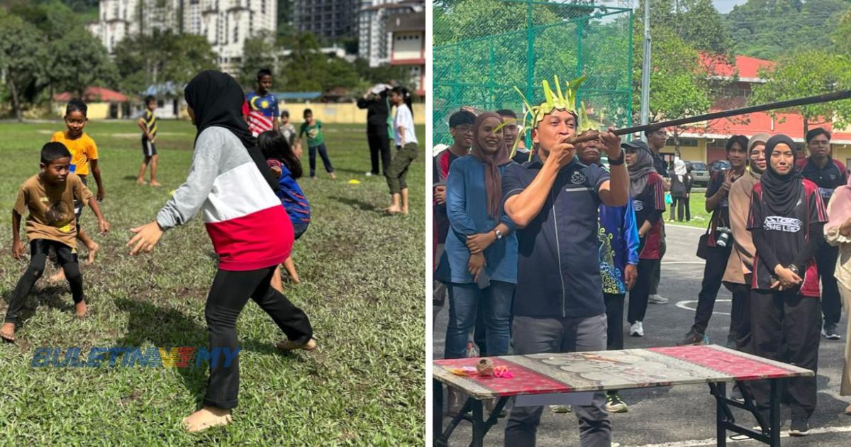 Pelajar UM santuni suku Temuan sempena perayaan adat Hari Moyang