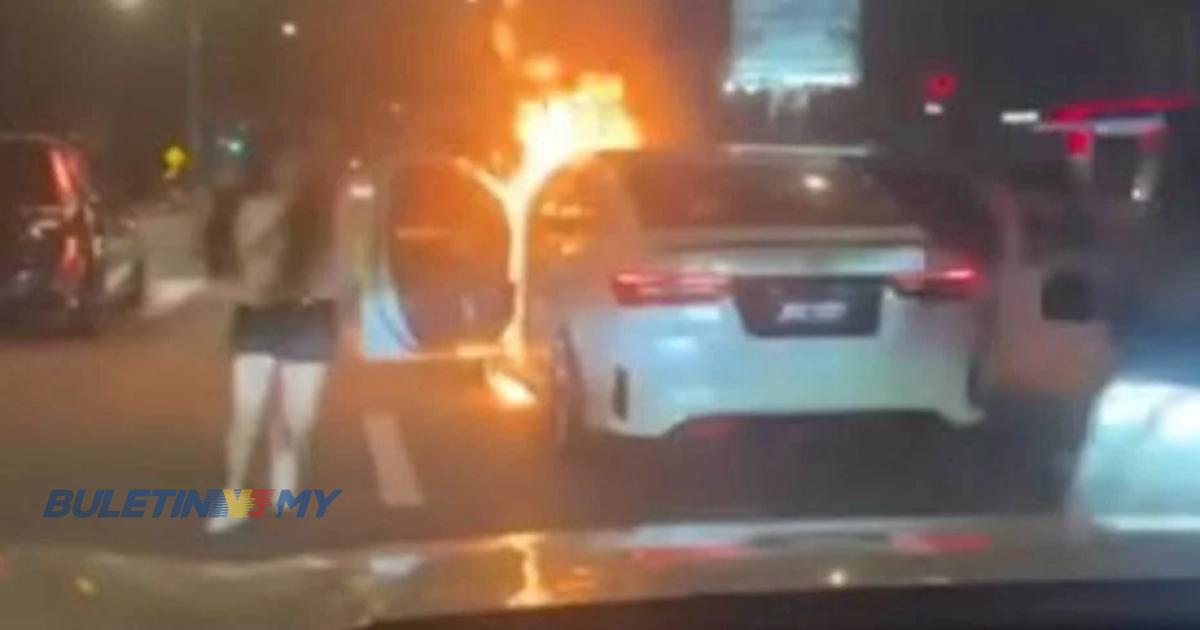 Suami bakar kereta isteri kerana sengketa rumah tangga