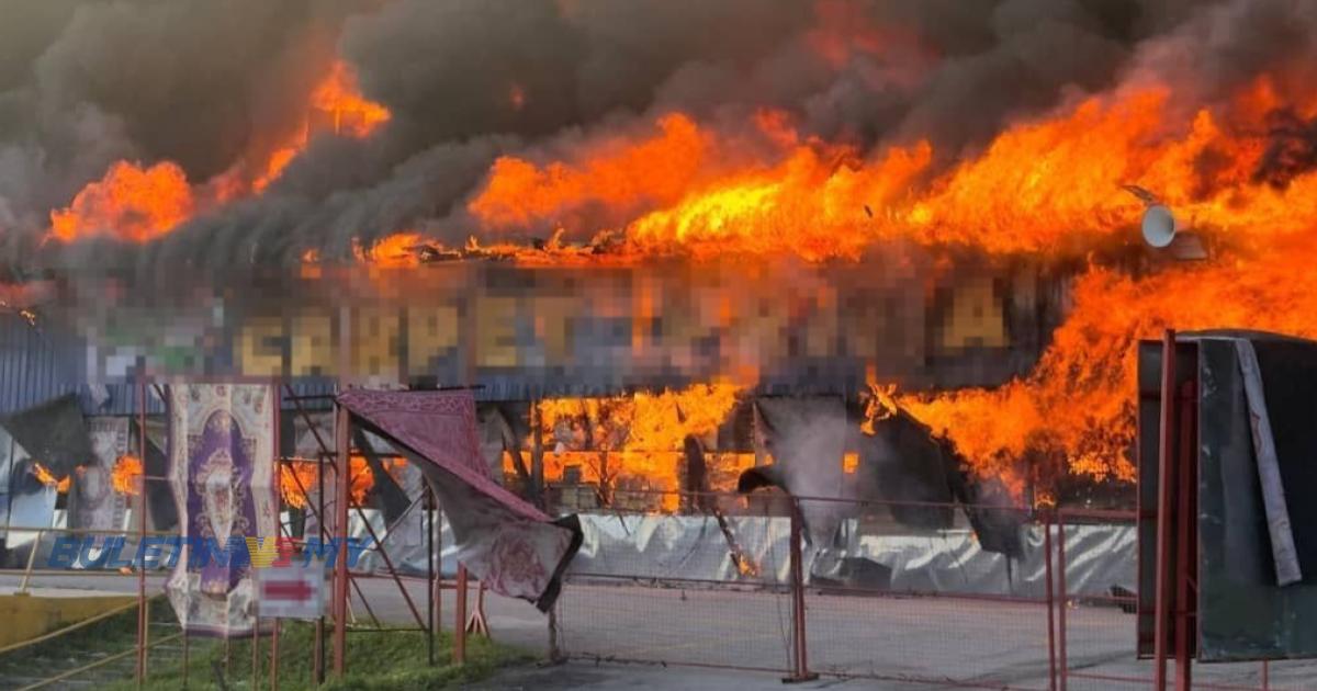 Kedai karpet di Nilai terbakar