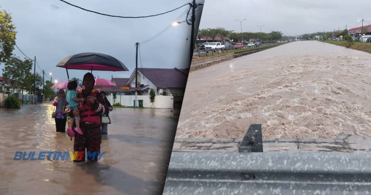 70 keluarga di bandar Penawar diarah berpindah akibat banjir