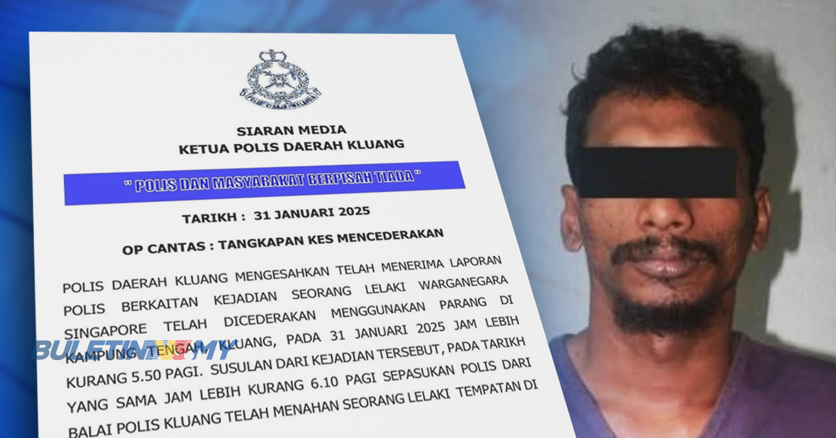 Polis tahan suspek serang warga Singapura, 2 lagi diburu