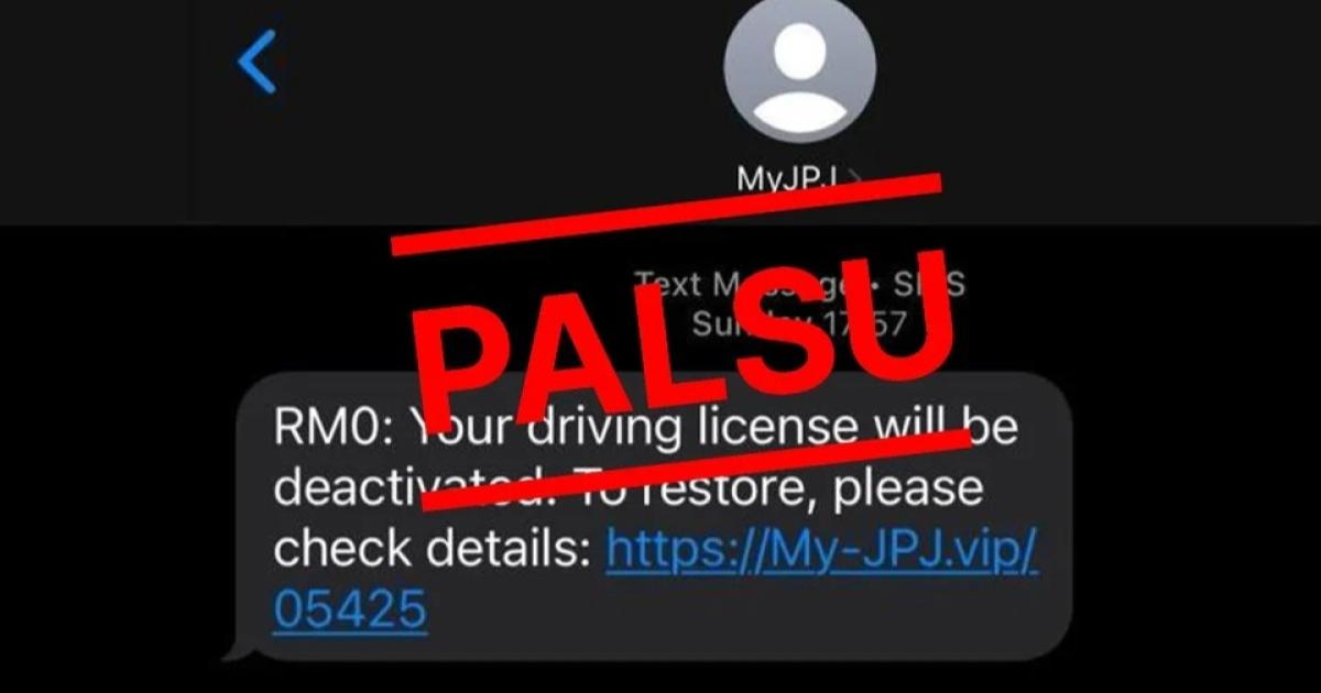Waspada SMS palsu konon daripada MyJPJ, elak jadi mangsa penipuan