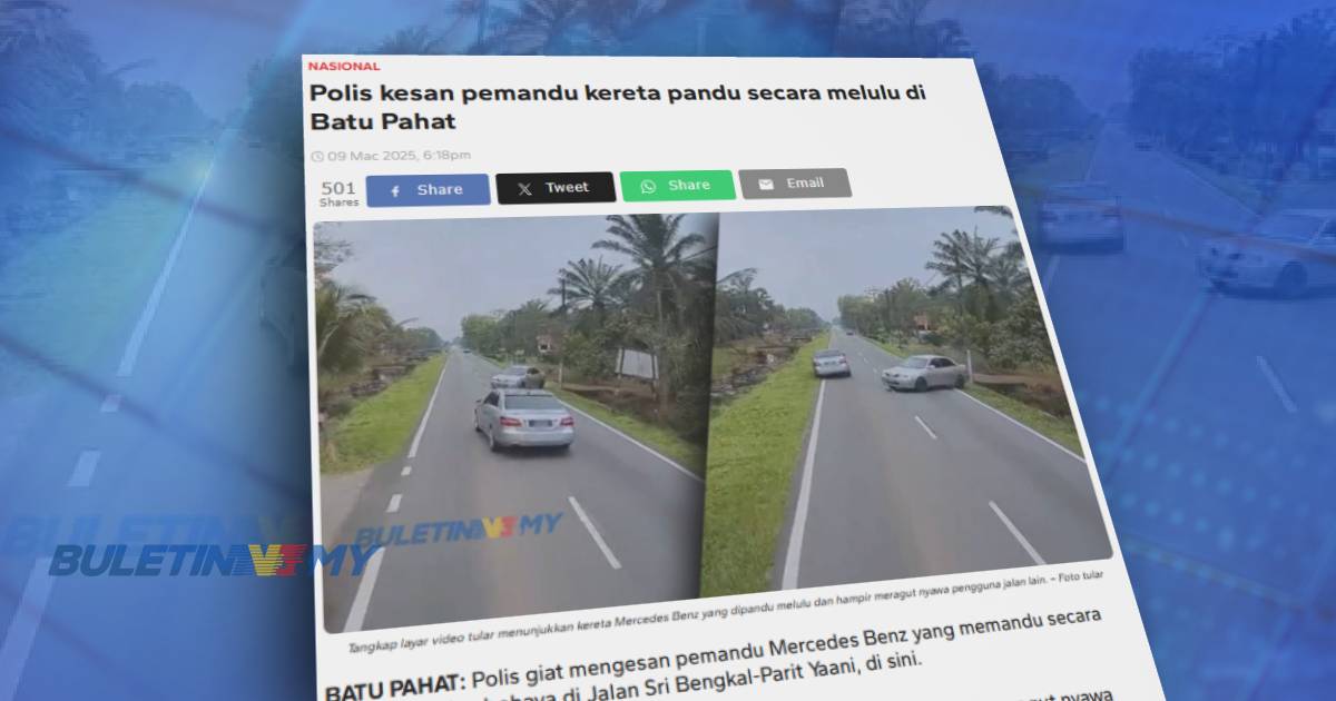 Polis tahan pemandu kereta pandu secara melulu di Batu Pahat