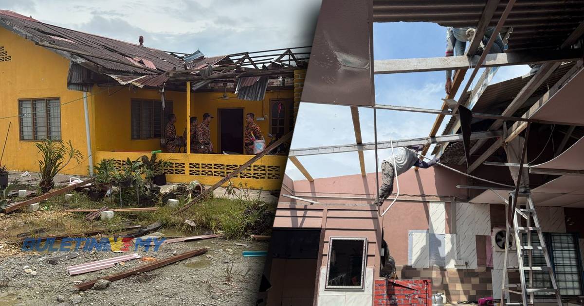 [VIDEO] 8 rumah rosak dibadai puting beliung