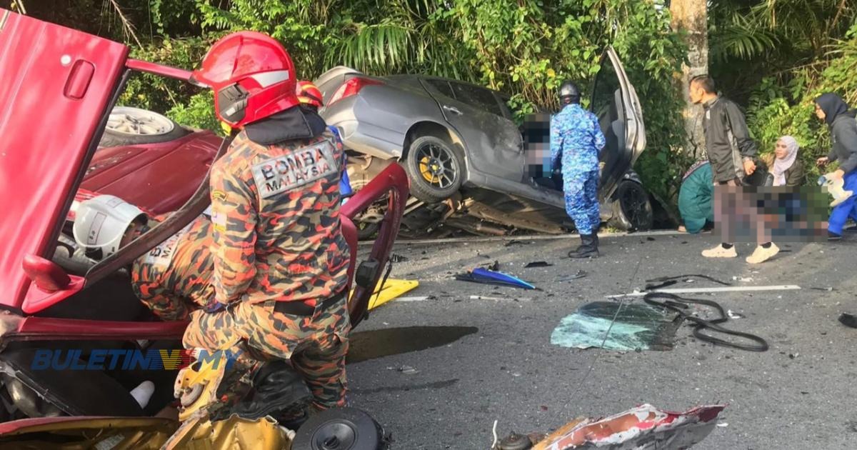 2 termasuk pelajar KV maut dalam kemalangan di Jalan Kota Tinggi